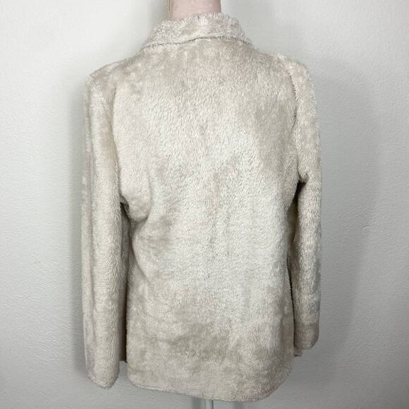 Altar'd State Faux Fur Jacket Size L Beige Cream Open Front Shearling Cardigan - Picture 6 of 9